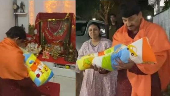 नन्ही परी को अस्पताल से घर लेकर आए Manoj Tiwari, किया खास अंदाज में  स्वागत... - Pradesh Live