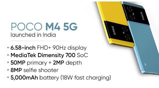 5G Smart Phone : Poco M4 5G Smartphone पर तगड़ा डिस्काउंट, Flipkart सेल में मिल रहा सिर्फ 699 रुपये में ! 5 Poco M4 5G 4