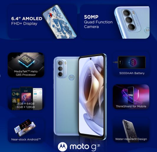 ये हैं कम कीमत वाले टॉप-5 पैसा वसूल 5G Smart Phone, जानें फीचर्स… 4 Moto G31 1