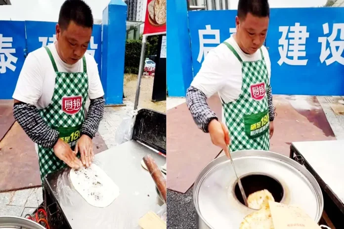 Viral Video, China Street vendor makes Amritsari kulcha, Indians wows