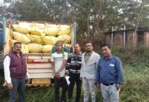 ओड़ीसा से अवैध रूप से लाये जा रहे 30 क्विंटल धान और वाहन को किया गया जब्त