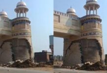 ग्वालियर में हेरिटेज द्वार बना भ्रष्टाचार की भेंट, दीवार गिरने से मचा हड़कंप