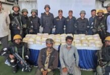 गुजरात में समुद्री रास्ते से तस्करी नाकाम, पोरबंदर के पास भारी मात्रा में मादक पदार्थ बरामद