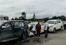 उपमुख्यमंत्री के काफिले में हादसा, कई वाहन क्षतिग्रस्त