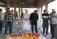 कारोबारी हत्याकांड: चीत्कारों के बीच मानवेंद्र का अंतिम संस्कार, भतीजे ने दी मुखाग्नि