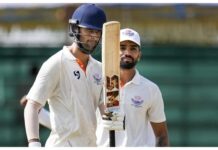 साहिल का पचासा, इकबाल भी शतक लगाकर क्रीज पर; जम्मू-कश्मीर की बढ़त 500 के पार