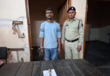 सिंघानिया चौक पर चाकू लहराने वाला युवक गिरफ्तार