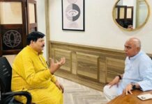 लहार विधायक अंबरीश शर्मा से हेमंत खंडेलवाल की अहम मुलाकात