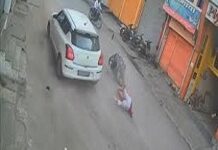 Korba में तेज रफ्तार वाहन ने स्कूटी को मारी जोरदार टक्कर