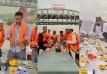 गंगा में नाव पर इफ्तारी का वीडियो वायरल, नॉनवेज खाने के आरोप