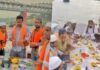 गंगा के बाद अब मंदिर के पास उड़ाई इफ्तार की दावत, वायरल वीडियो से मचा हड़कंप