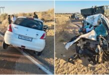 सेना के ट्रक और निजी कार की जोरदार टक्कर, हवलदार की मौके पर मौत