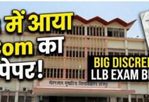 Mohanlal Sukhadia University में गड़बड़ी, LLB छात्रों को मिला M.Com का पेपर