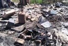 देवन गांव में भीषण आग, सिलिंडर धमाकों से मची अफरातफरी