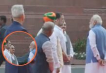 संसद परिसर में पीएम मोदी और राहुल गांधी की मुलाकात, हाथ मिलाकर हुई लंबी बातचीत