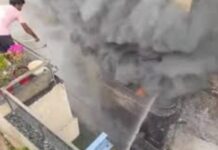 गौर ग्रीन एवेन्यू सोसाइटी के फ्लैट में भीषण आग, इलाके में मचा हड़कंप