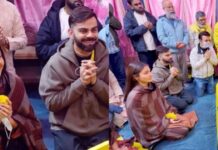 आध्यात्मिक रंग में रंगे विराट-अनुष्का, वृंदावन में किया दर्शन-पूजन