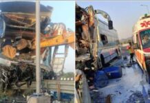 दिल्ली-मुंबई एक्सप्रेसवे पर भीषण हादसा, बस-ट्रक टक्कर में 3 की मौत