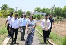नगरीय प्रशासन विभाग की सचिव शंगीता आर. ने विकास कार्यों का किया निरीक्षण