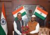 राज्यपाल से नव नियुक्त कुलगुरु प्रो. मदन सिंह राठौड ने की शिष्टाचार भेंट