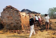 मऊगंज में दर्दनाक हादसा, घर में लगी भीषण आग; लाखों का सामान राख, मवेशियों की मौत