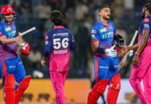 राजस्थान रॉयल्स का जोरदार पतन, अंतिम 6 ओवर में ढह गई पूरी पारी
