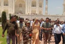 आगरा में ट्रम्प परिवार की दस्तक: टिफनी ट्रंप और पति माइकल बूलस ने दीदार-ए-ताज किया, नक्काशी देख हुईं हैरान