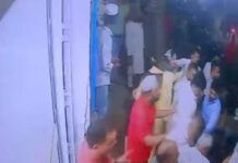 पति-पत्नी के विवाद के बाद परिवारों में जमकर मारपीट