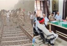 किसानों के प्रदर्शन से रेलवे चक्का जाम: गेहूं की सरकारी खरीद बढ़ाने की मांग, ट्रैक खाली कराने पहुंचे प्रशासनिक अधिकारी