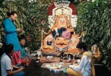 शनिश्चरी अमावस्या पर त्रिवेणी स्थित शनि मंदिर में बड़ी भीड़ उमड़ी