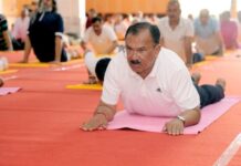 राजस्थान विधानसभा में अंतर्राष्ट्रीय योग दिवस के उपलक्ष्य में सामूहिक योगाभ्यास