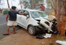 कार हादसे ने खोली तस्करी की पोल, गाड़ी से मिली शराब की खेप