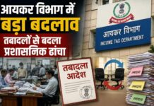 आयकर विभाग में बड़ा बदलाव, तबादलों से बदला प्रशासनिक ढांचा