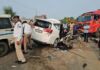 ट्रॉला और ईको वैन की भीषण टक्कर, धार में गुजरात के छह लोगों की मौत