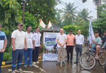 एक घंटा खेल के मैदान में’ के अंतर्गत साइक्लिंग गतिविधि (संडे ऑन साइकिल) का आयोजन