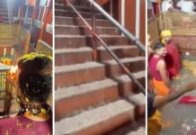 प्रयागराज में बड़े हनुमान मंदिर के गर्भगृह में पहुंचा गंगा का पानी, मां गंगा ने किया लेटे हुए हनुमानजी का जलाभिषेक