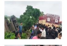तेज रफ्तार का कहर, भिंड में बस-डंपर और गैस सिलेंडर वाहन की टक्कर से एक की मौत
