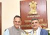 जयपुर में मुख्य सचिव वी. श्रीनिवास की IRDAI अध्यक्ष अजय सेठ से मुलाकात