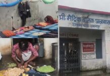 बारिश में बदहाल हुए आदिवासी छात्रावास, टपकती छत के नीचे रात गुजारने को मजबूर छात्र