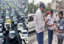त्योहारों से पहले सड़कों पर सख्ती, ट्रैफिक पुलिस ने काटे चालान; ₹45,700 जुर्माना वसूला