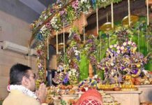 मुख्यमंत्री भजनलाल शर्मा ने श्रीकृष्ण जन्माष्टमी पर किए मंदिर दर्शन,