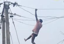 चारों तरफ पानी, फिर भी नहीं डिगा हौसला; बिजली मिस्त्री ने ठीक किया 11 KV लाइन का फॉल्ट
