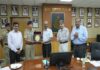 उत्तर पूर्वी पुलिस अकादमी के प्रशिक्षु पुलिस अधिकारियों ने की पुलिस महानिदेशक से भेंट