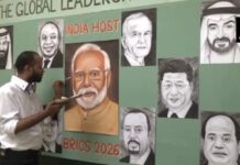 BRICS समिट से पहले कलाकार ने रचा इतिहास, कैनवास पर बनाई विश्व नेताओं की तस्वीर