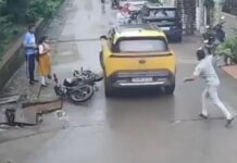 कार की टक्कर से पिता-बेटी घायल, मदद के बजाय चालक पर अकड़ दिखाने का आरोप
