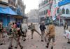 दोबारा पथराव के बाद शाही मस्जिद क्षेत्र में तनाव, पुलिस ने किया लाठीचार्ज
