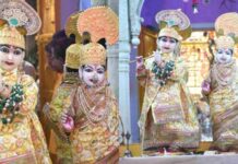 जन्माष्टमी पर ग्वालियर में दिखा भव्य नजारा, 100 करोड़ के बेशकीमती गहनों से सजे राधा-कृष्ण