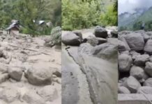पहलगाम में बादल फटने के बाद मची तबाही, बाढ़ में फंसे 6 लोगों की SDRF ने बचाई जान
