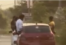 रफ्तार का रोमांच पड़ा भारी! चलती कार में खतरनाक स्टंट का वीडियो वायरल