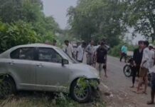 तेज रफ्तार कार का कहर, पेड़ से टकराकर पलटी गाड़ी; तीन युवकों की मौत